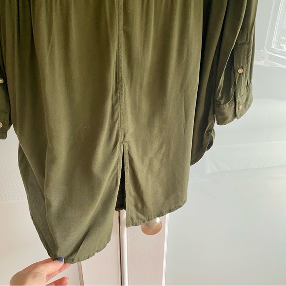 Abercrombie & Fitch - Long-Sleeve Utility Dress - Olive Green - Small - Picture 6 of 12